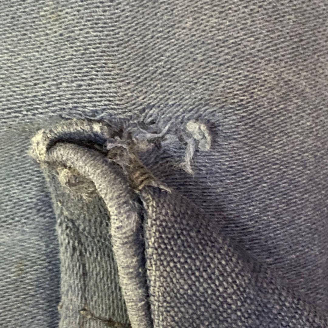 50s フレンチ ヴィンテージ Vポケ モールスキンジャケット ユーロ ボロ古着