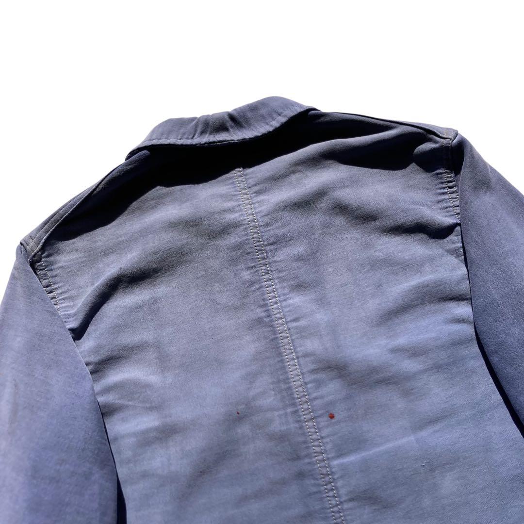 50s フレンチ ヴィンテージ Vポケ モールスキンジャケット ユーロ ボロ古着