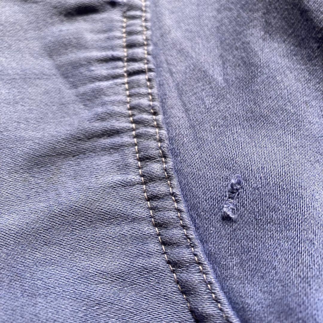 50s フレンチ ヴィンテージ Vポケ モールスキンジャケット ユーロ ボロ古着