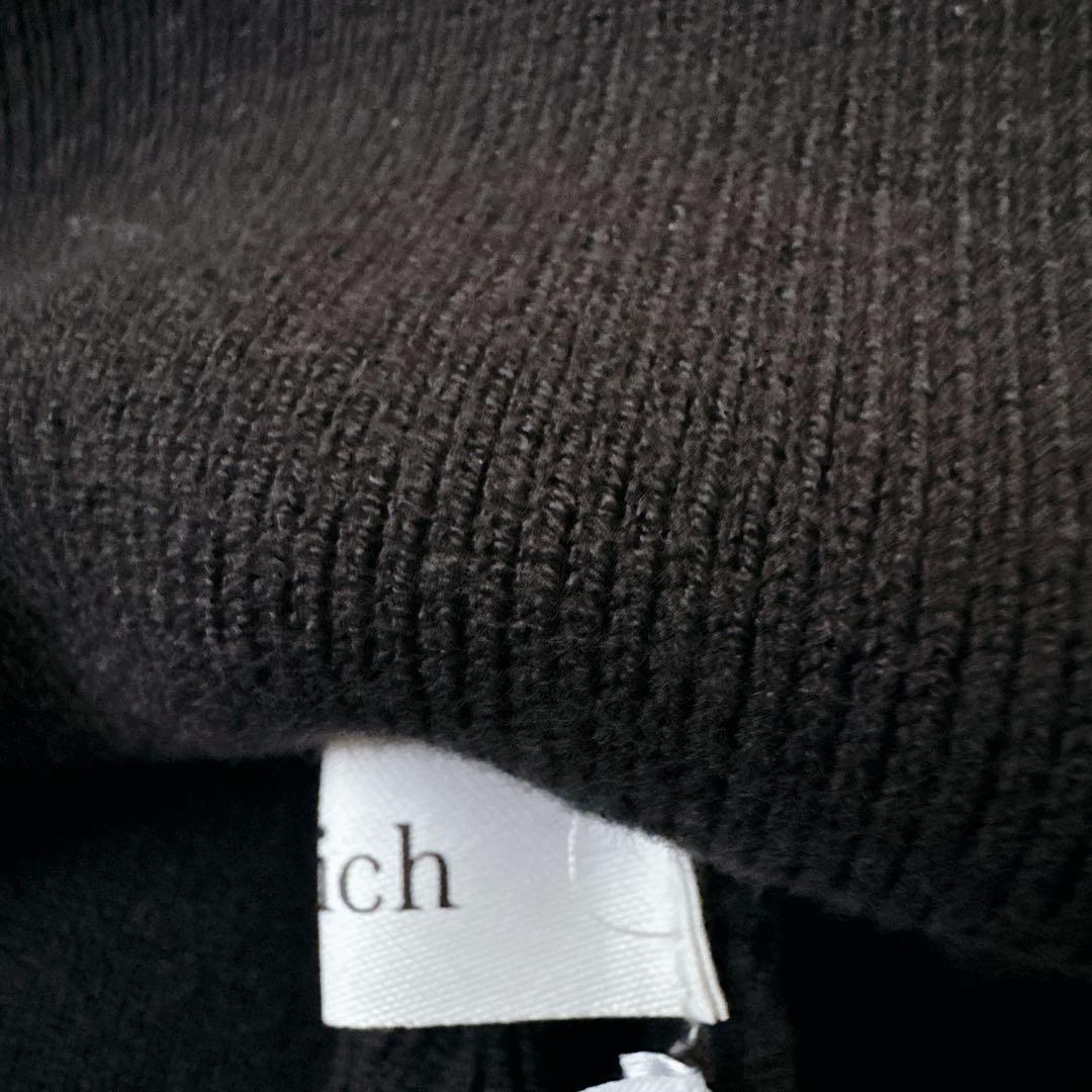 新品級✨ダーリッチ バイカラーデザインニットロングワンピース ロゴ