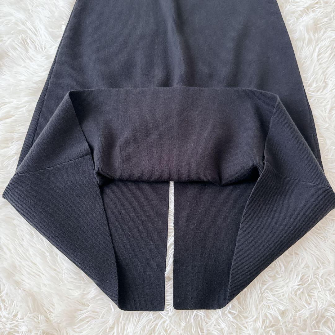 新品級✨ダーリッチ バイカラーデザインニットロングワンピース ロゴ