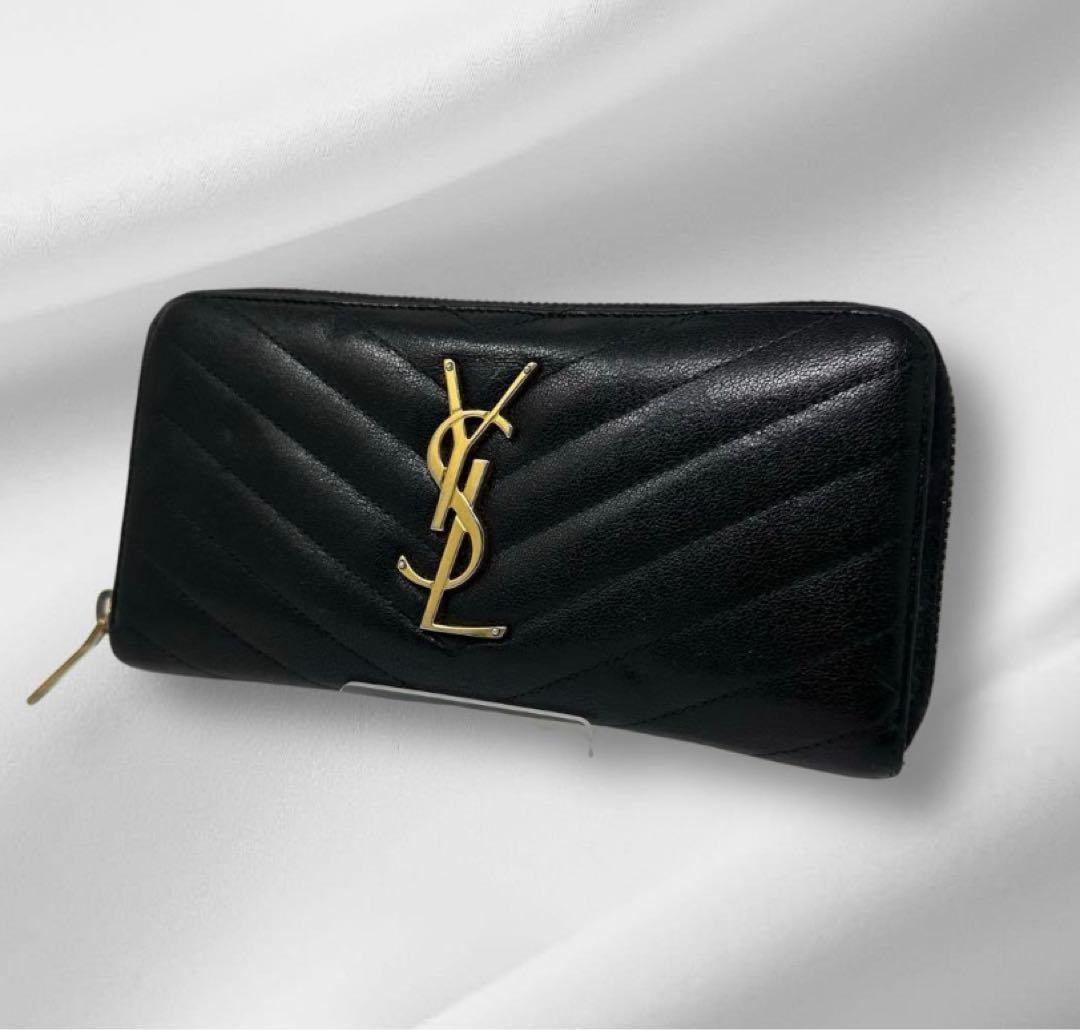 YSL ブラック キルティング 長財布