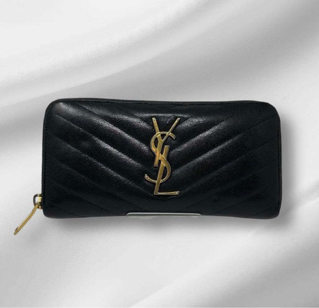 YSL ブラック キルティング 長財布