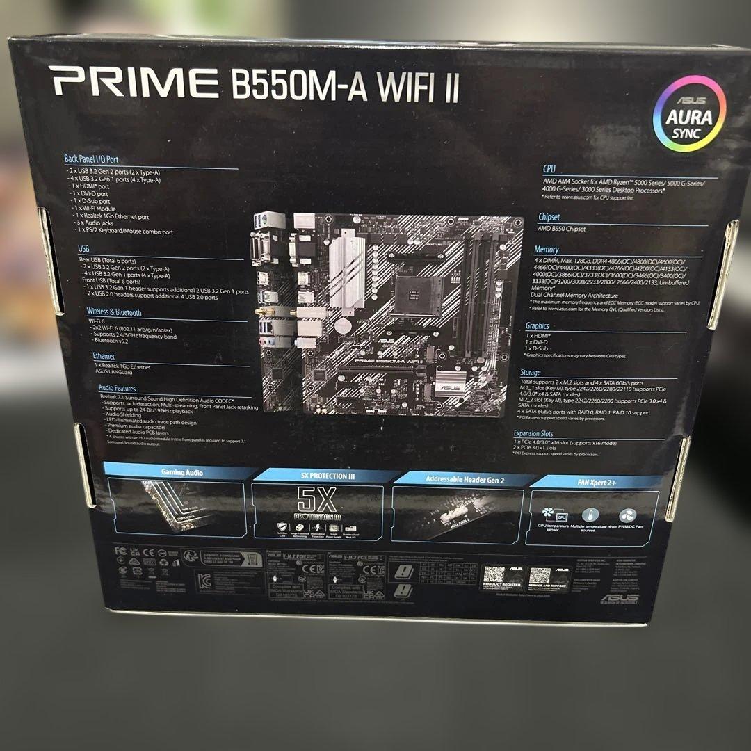 ASUS PRIME B550M-A WIFI II マザーボード【新品未開封】