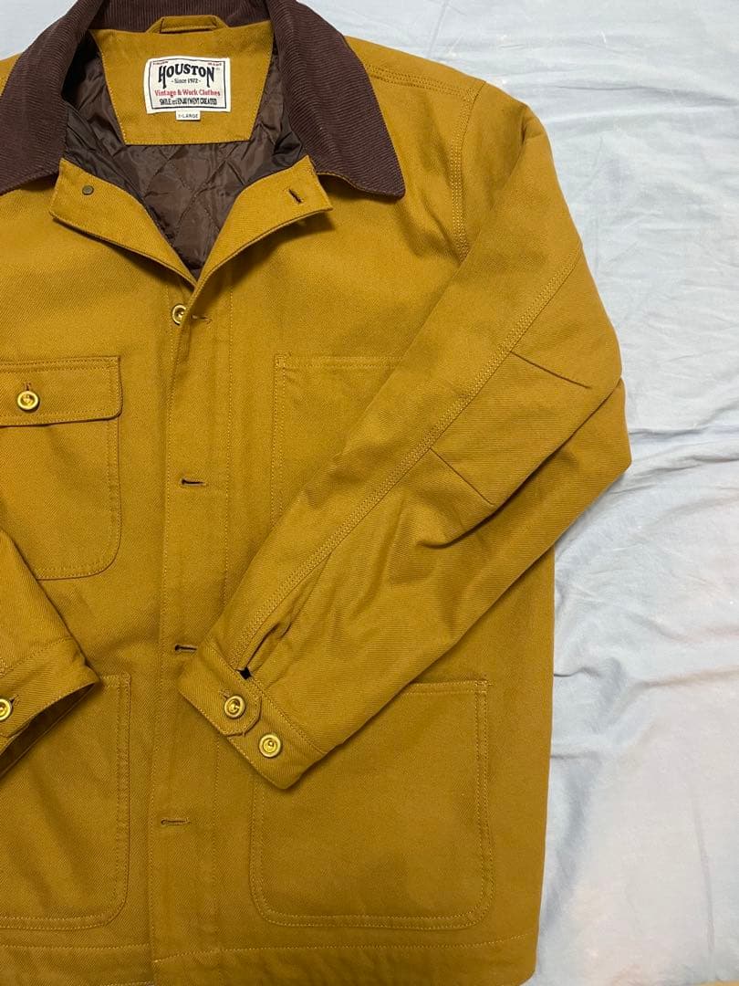 HOUSTON ヒューストン カバーオール キルト生地 メンズLサイズ アウター
