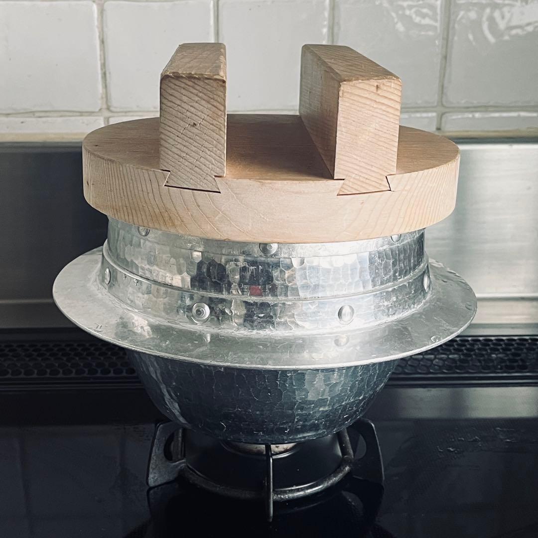 アルミ打ち出し羽釜 釜定木蓋セット