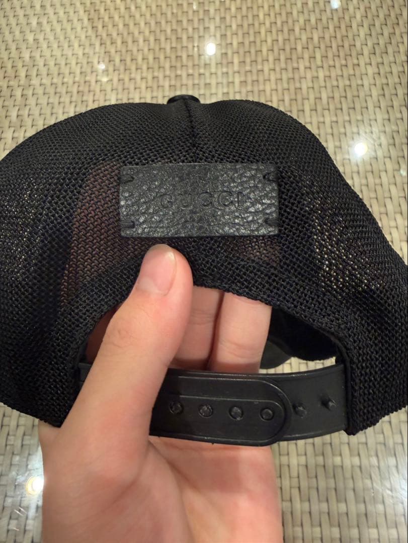 GUCCI ナイロンベースボールキャップ　XL ブラック