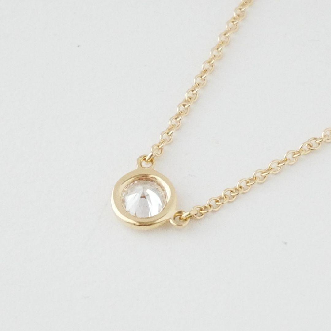 美品【ティファニー】K18YG バイザヤード　ダイヤ　0.31ct ネックレス