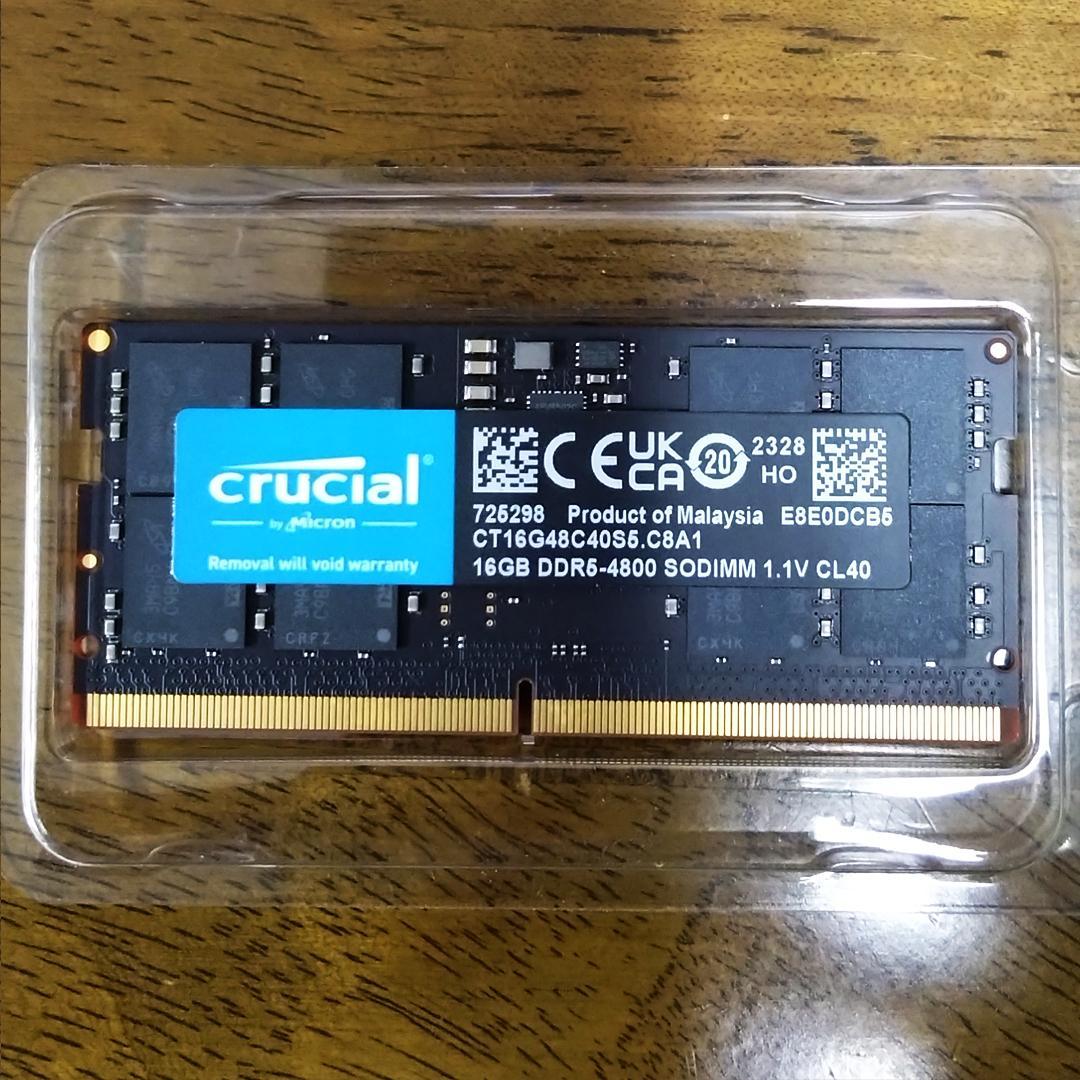 crucial 16GB DDR5 SODIMM メモリ