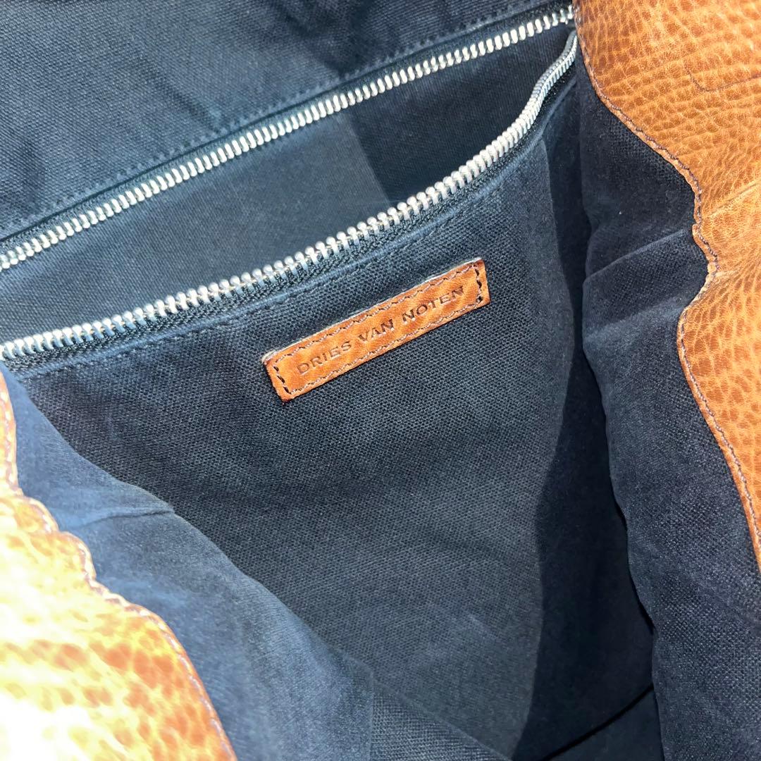 Dries Van Noten 2wayブラウンレザーショルダーバッグ