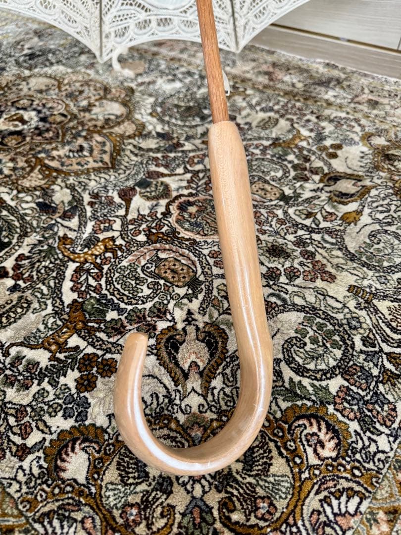 汕頭(スワトウ)刺繍　日傘(長傘) レトロ　手刺繍 レースパラソル