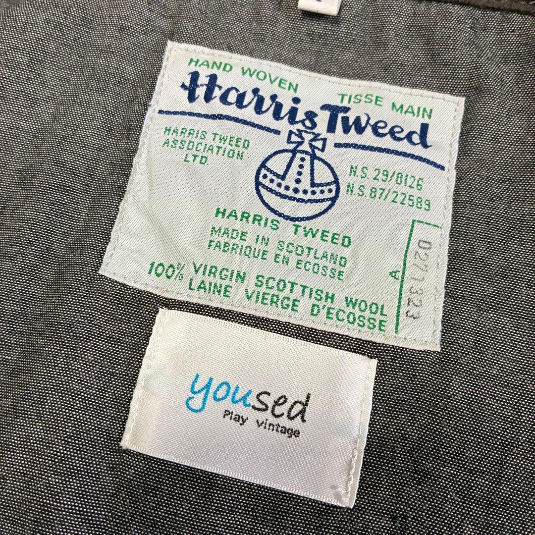 【美品】ユーズド×ハリスツイード パッチワークジャケット BEDALE再構築 1