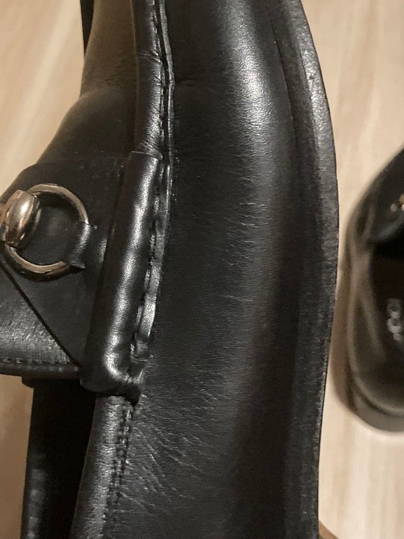 美品 GUCCI / ビットローファー 黒銀 42 1/2 E 27.5