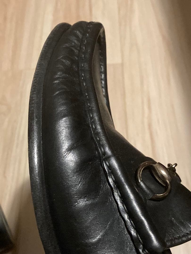 美品 GUCCI / ビットローファー 黒銀 42 1/2 E 27.5