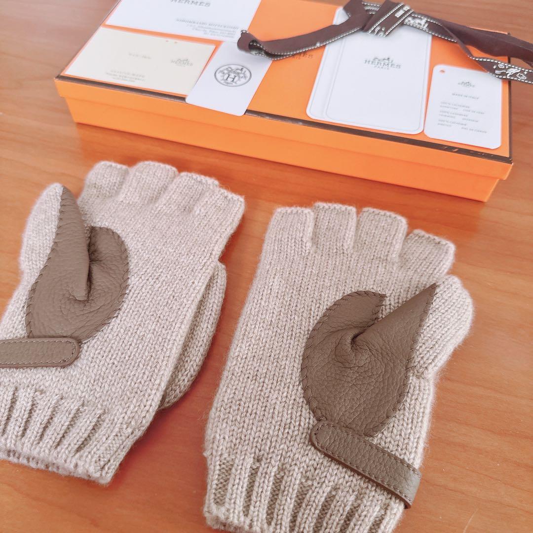 エルメス ボルチモア カシミヤ 手袋 グローブ