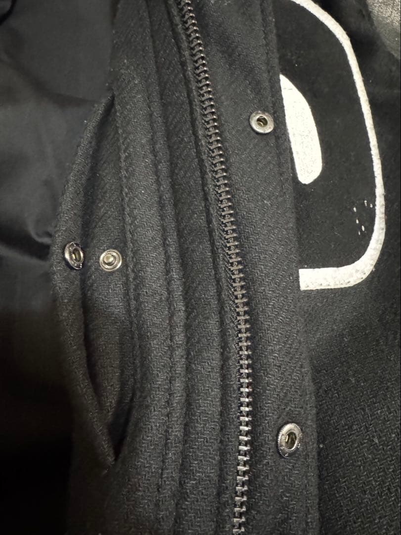 【本革】ZARA ヴァーシティジャケット バッファローレザー L-XL 希少美品