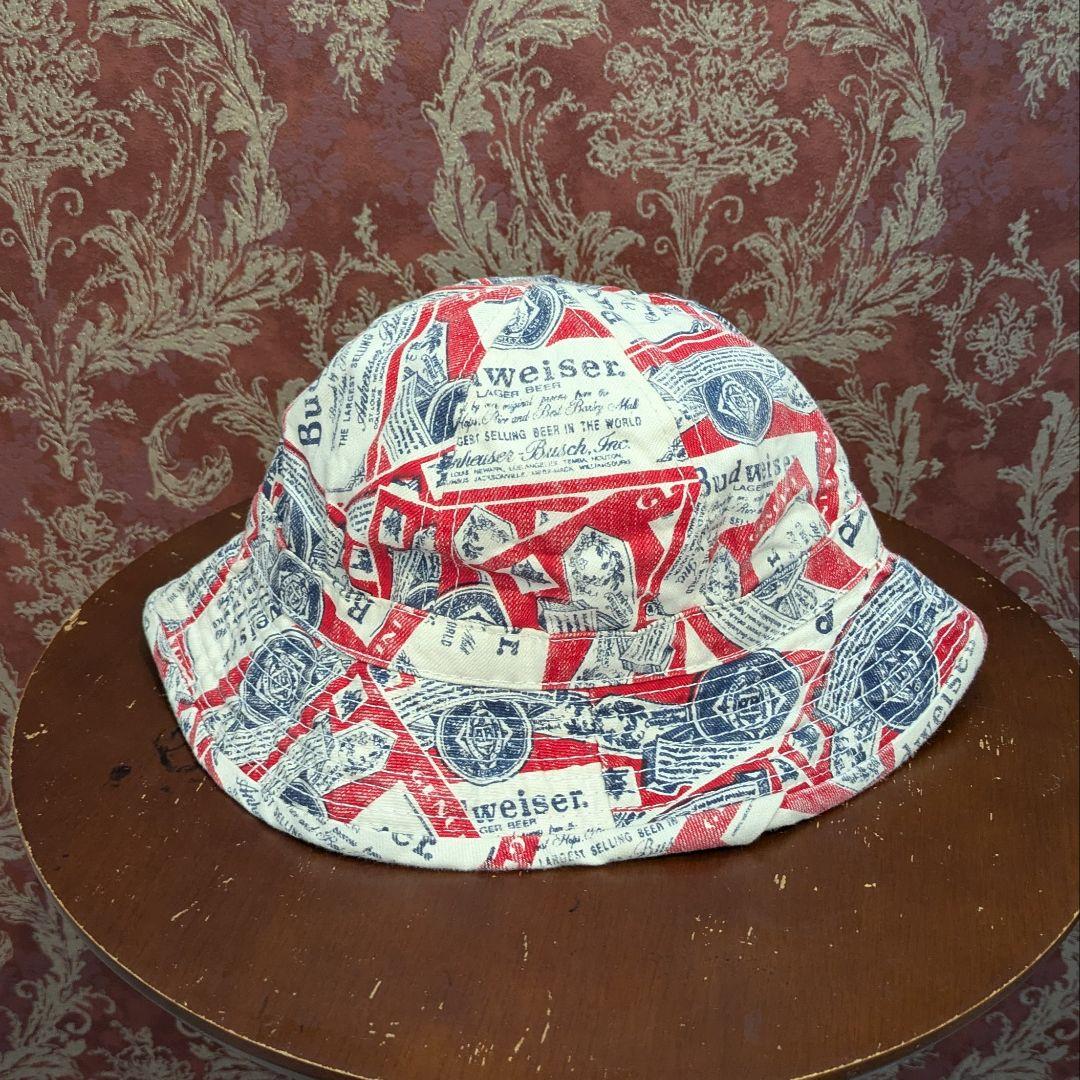 Budweiser バドワイザー 総柄 バケットハット アメカジ USA製 古着