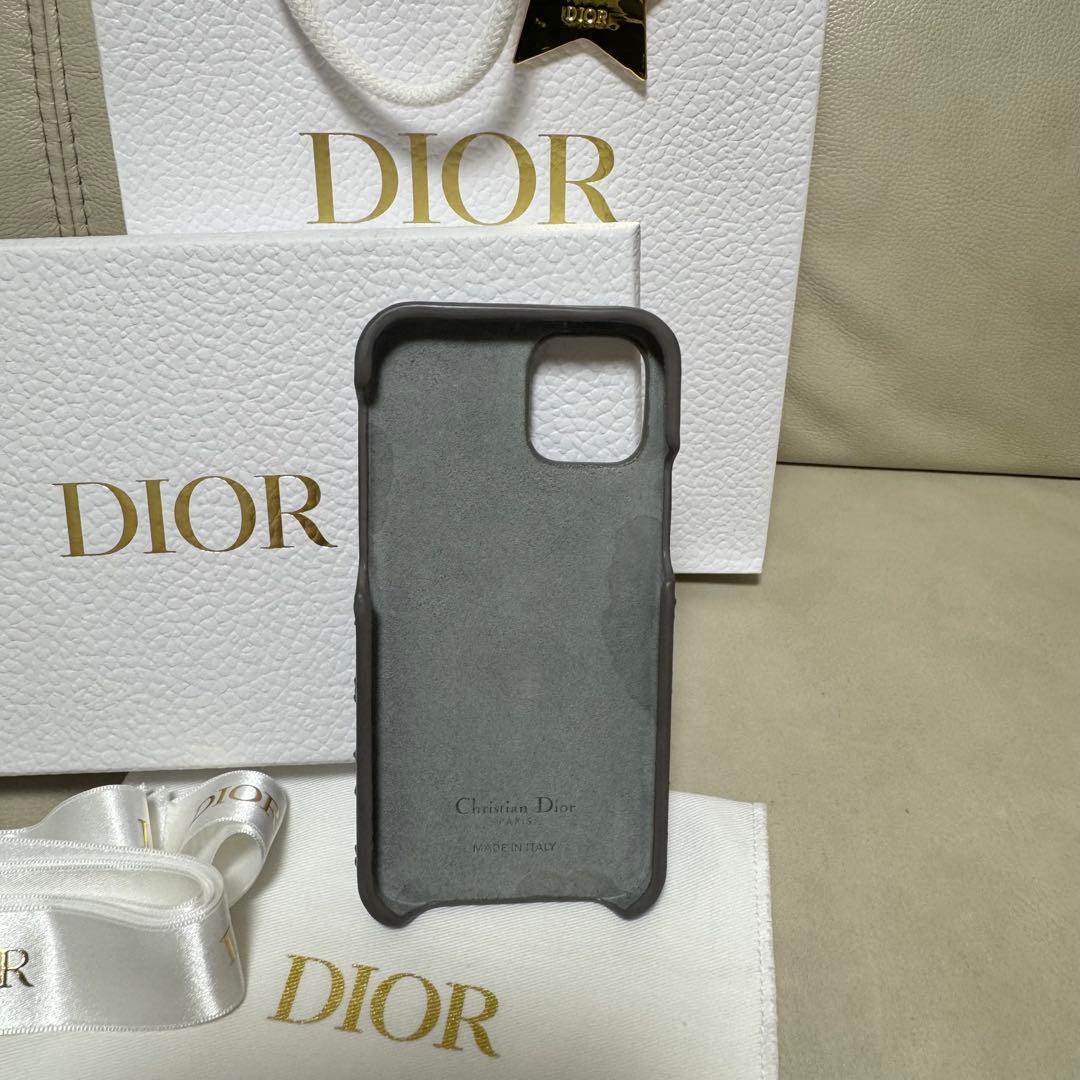 Dior iPhoneケース グレー キルティング