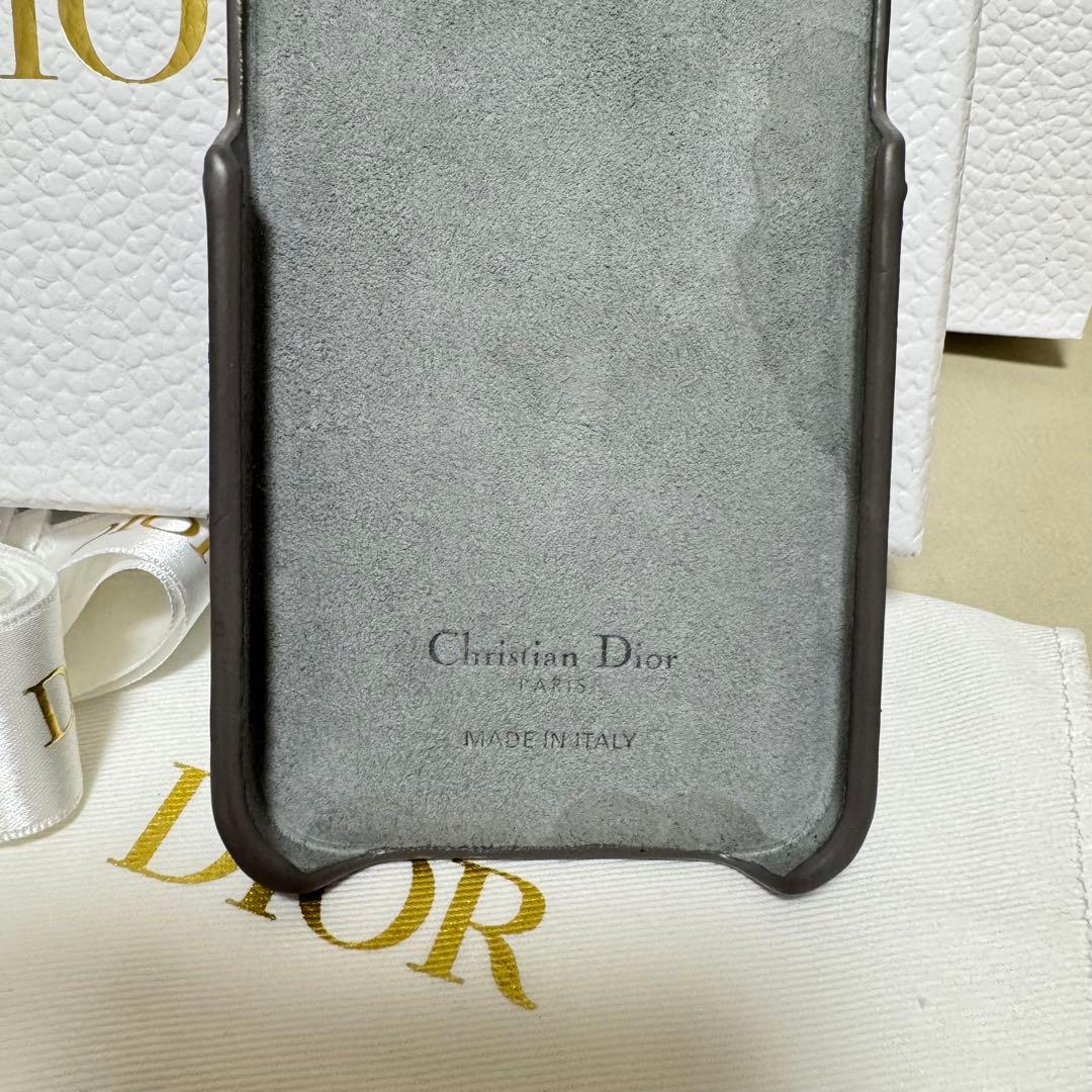 Dior iPhoneケース グレー キルティング