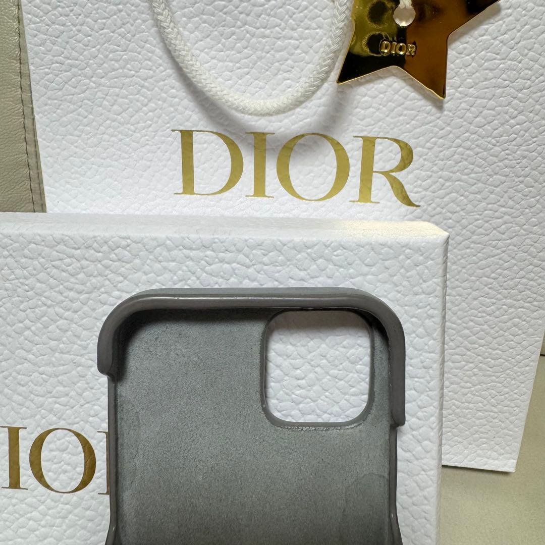 Dior iPhoneケース グレー キルティング