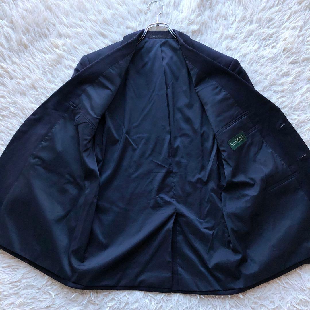 【極美品 希少サイズL】ラルフローレン　紺ブレ　ウール100%　金ボタン