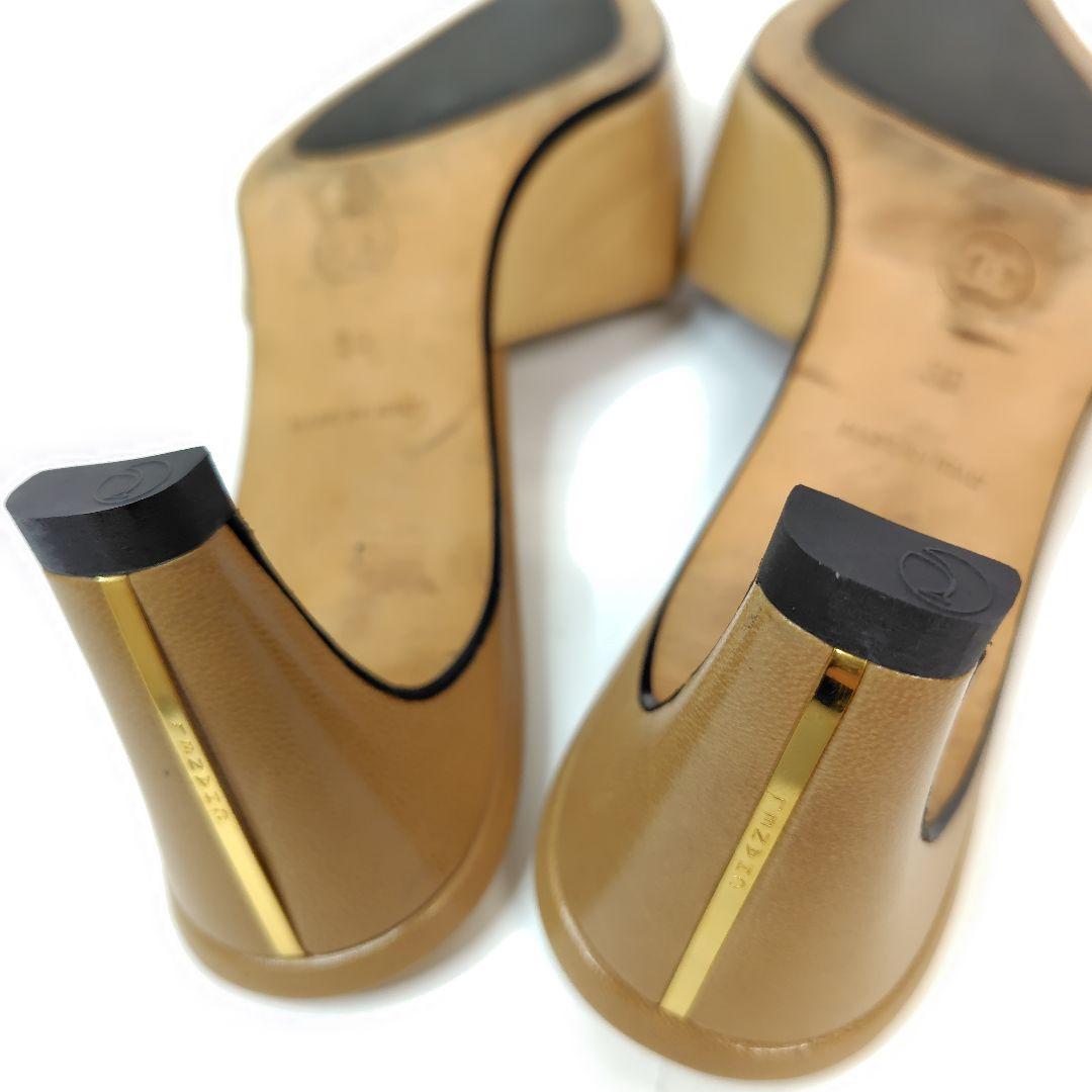 ★使用感少なめ★シャネル ミュール 38 サンダル スクエア バイカラー