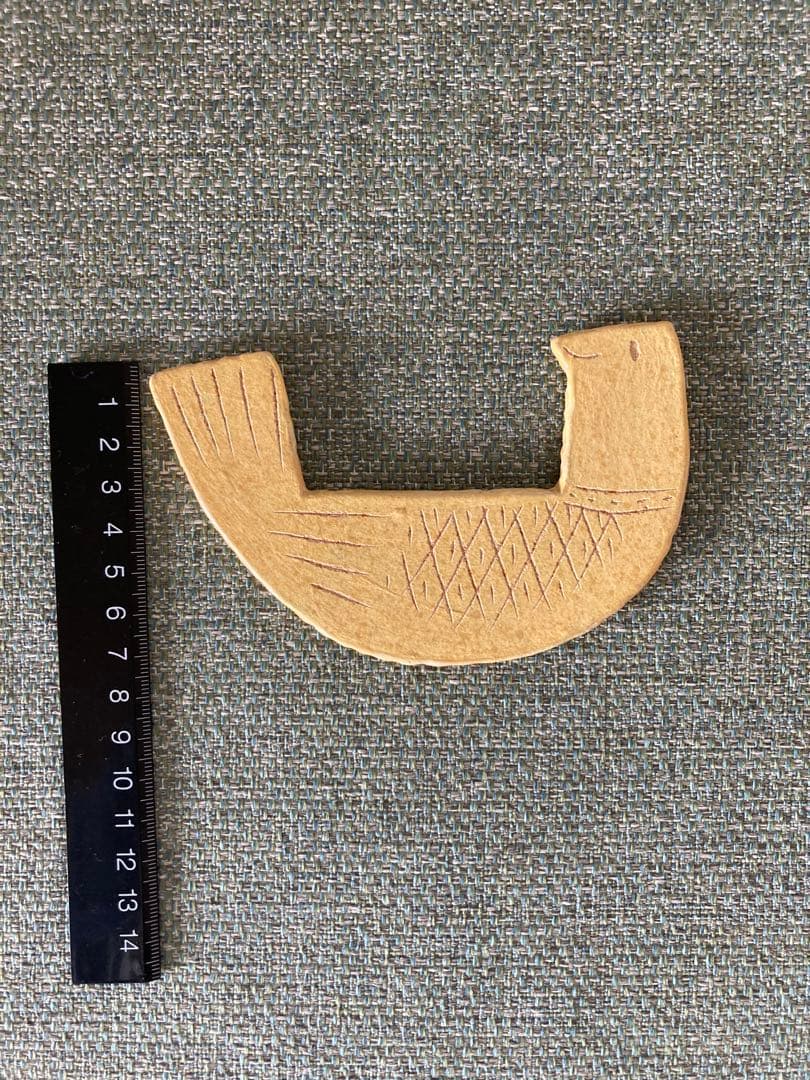 鹿児島睦　陶板　黄色い鳥　サイン入り