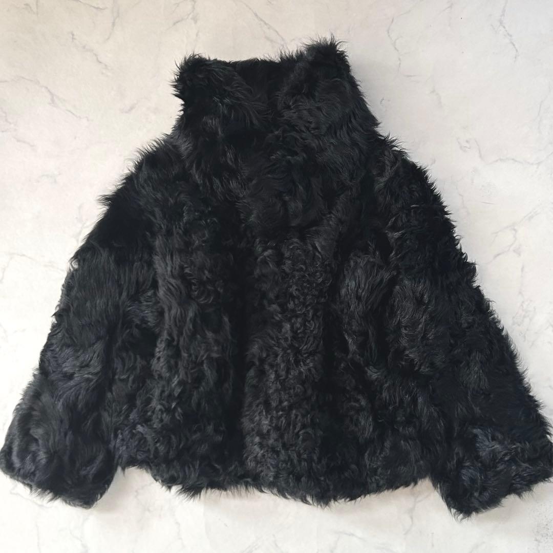 美品✨ジュンコシマダ 極上チキャンラムファー ジャケット ボリューム毛皮 38