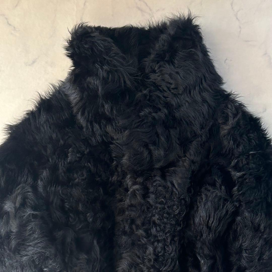 美品✨ジュンコシマダ 極上チキャンラムファー ジャケット ボリューム毛皮 38