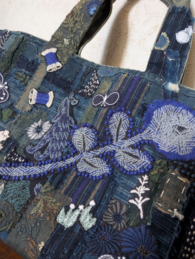 《吉田カバン&Wolf&Flower&襤褸》古布　藍染　ミナ　pjc 　バック