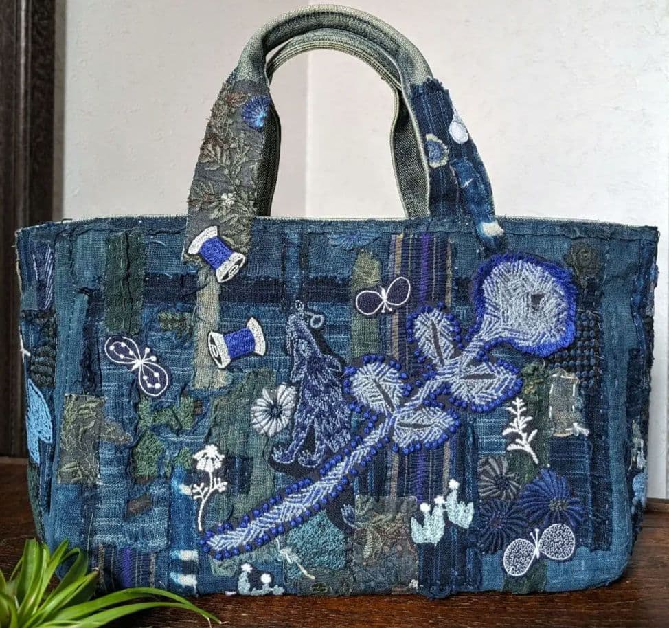 《吉田カバン&Wolf&Flower&襤褸》古布　藍染　ミナ　pjc 　バック