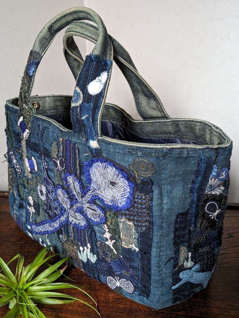 《吉田カバン&Wolf&Flower&襤褸》古布　藍染　ミナ　pjc 　バック