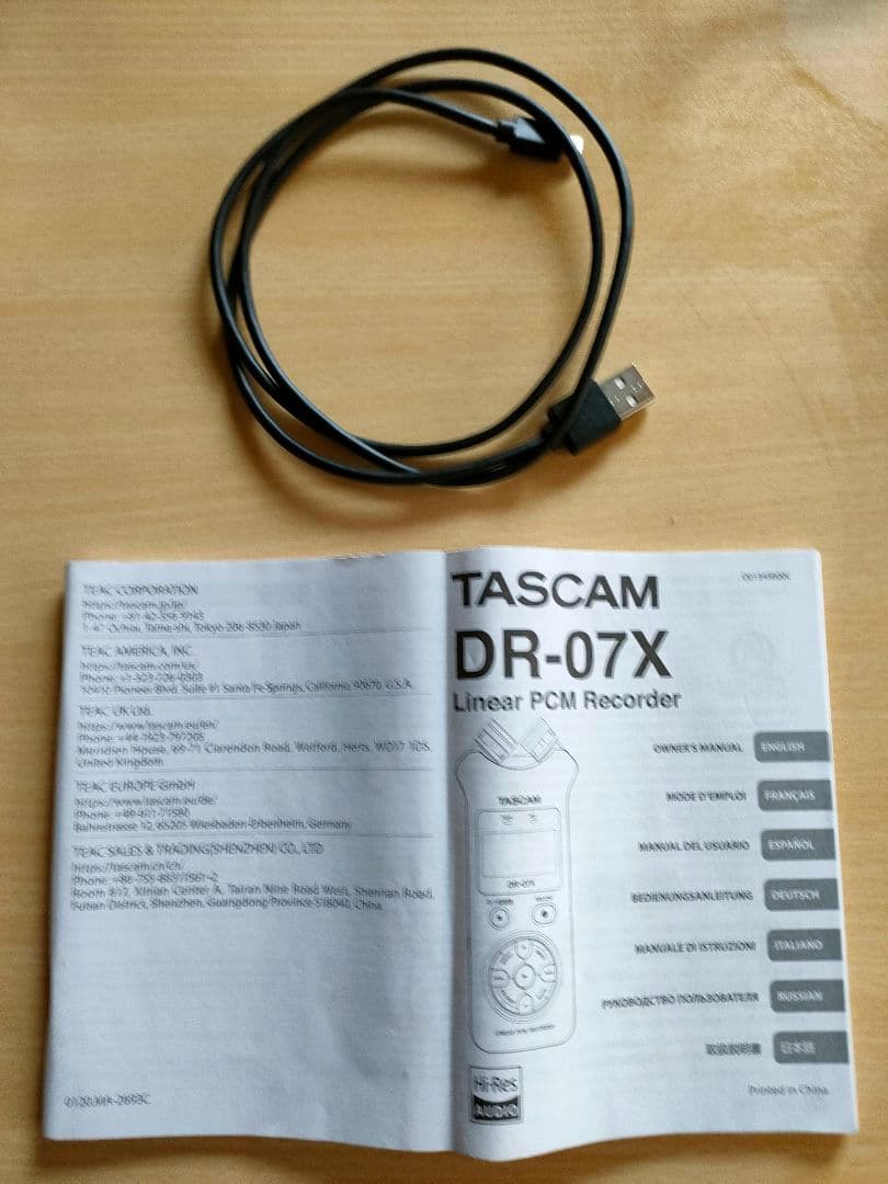 TASCAM DR-07X ステレオオーディオレコーダー　専用ケース付き