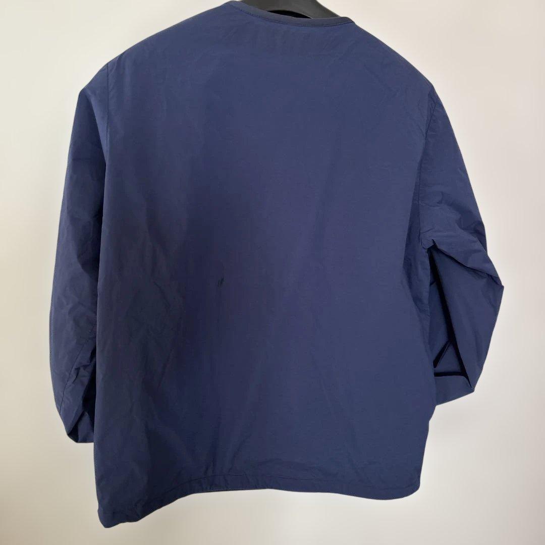 DANTON ノーカラージャケット ネイビー 38