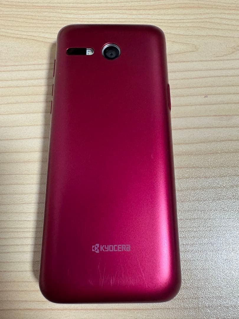 au KYF43 ワインレッド折りたたみ式携帯電話本体