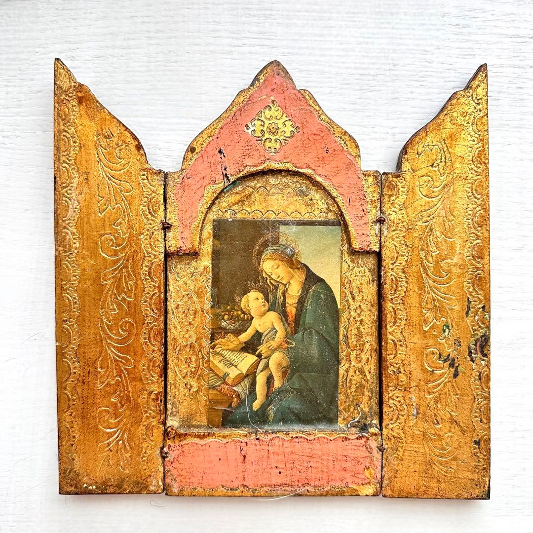 【希少品】キリスト教の壁掛け 聖母マリア フランスアンティーク 骨董