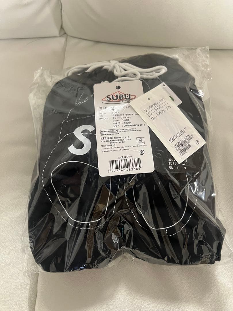 2足セット【新品】ブラックSUBUサンダル M26 〜27 .5 収納袋あり