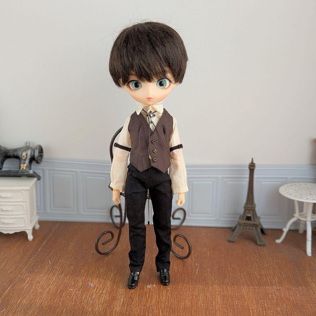 1534※ハルモニアブルームアウトフィット※茶色のカマーベストとパンツのセット※