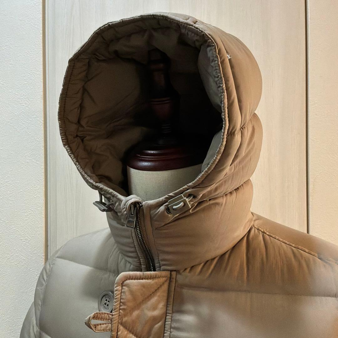 【美品】HERNO N-3Bダウンコート ミドル丈　ブラウンベージュ 44