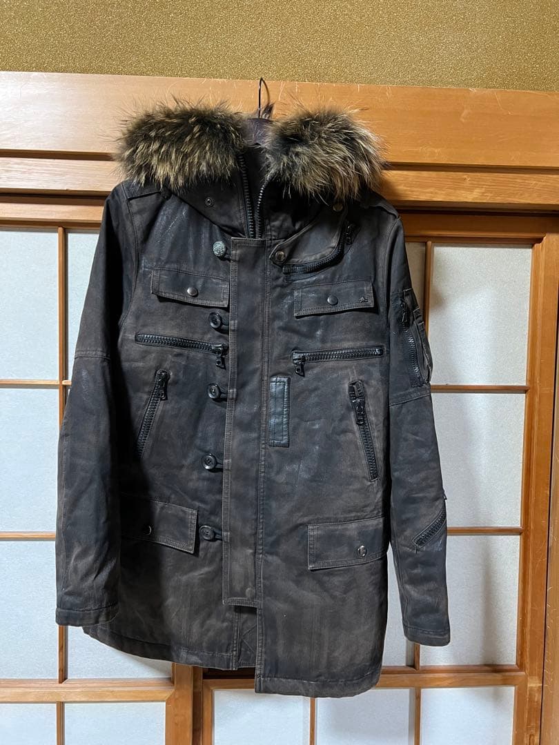 ROEN ロエン　ミリタリージャケット　レオパード コート アウター ファー　M