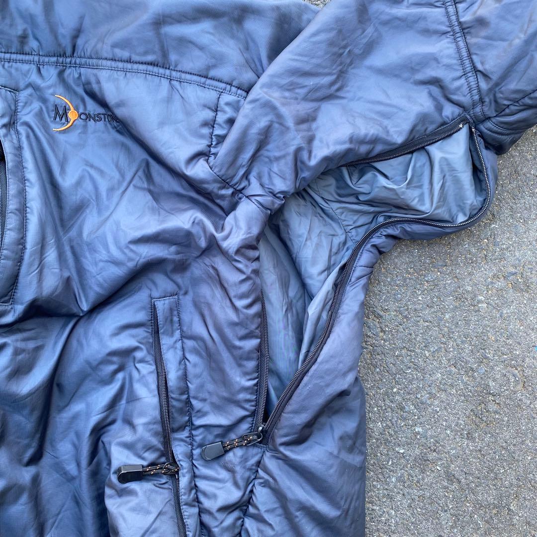 90s MOONSTONE ウルトラライトダウン パフジャケット ネイビー 中綿