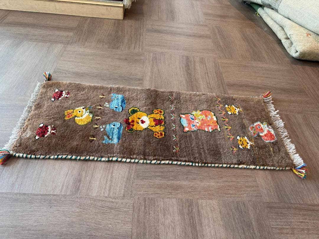 118x47cm ペルシャギャッベ ランナー (ギャベ) ペルシャ絨毯 ギャッベ