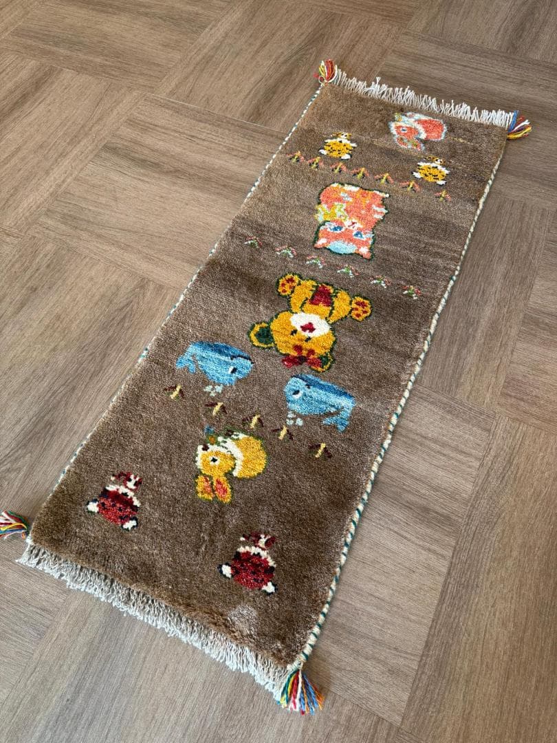 118x47cm ペルシャギャッベ ランナー (ギャベ) ペルシャ絨毯 ギャッベ