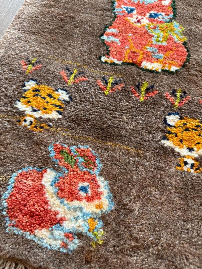 118x47cm ペルシャギャッベ ランナー (ギャベ) ペルシャ絨毯 ギャッベ