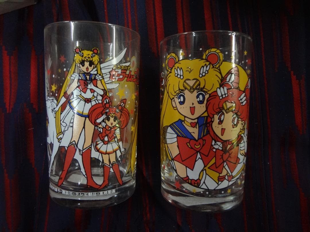 セーラームーン　1995年ものグラス２個セット未使用品●美少女戦士セーラームーン