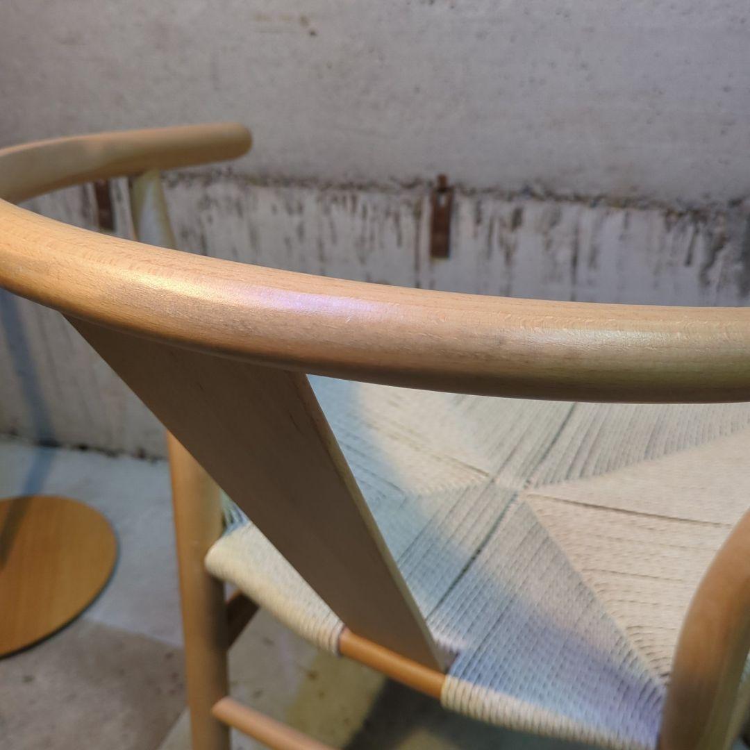 ペーパーコード 天然木アームチェア ダイニングチェア Yチェア風 曲木 ④