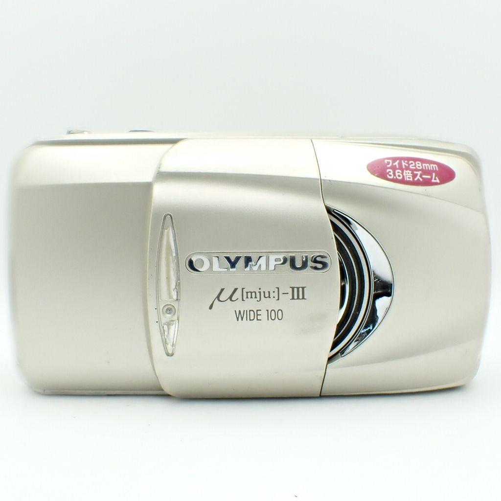 【撮影可能訳アリ品】OLYMPUS μ-Ⅲ WIDE 100 新品電池付き