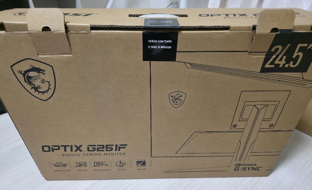 【美品】24.5インチ フルHD MSI G251F ゲーミングモニター