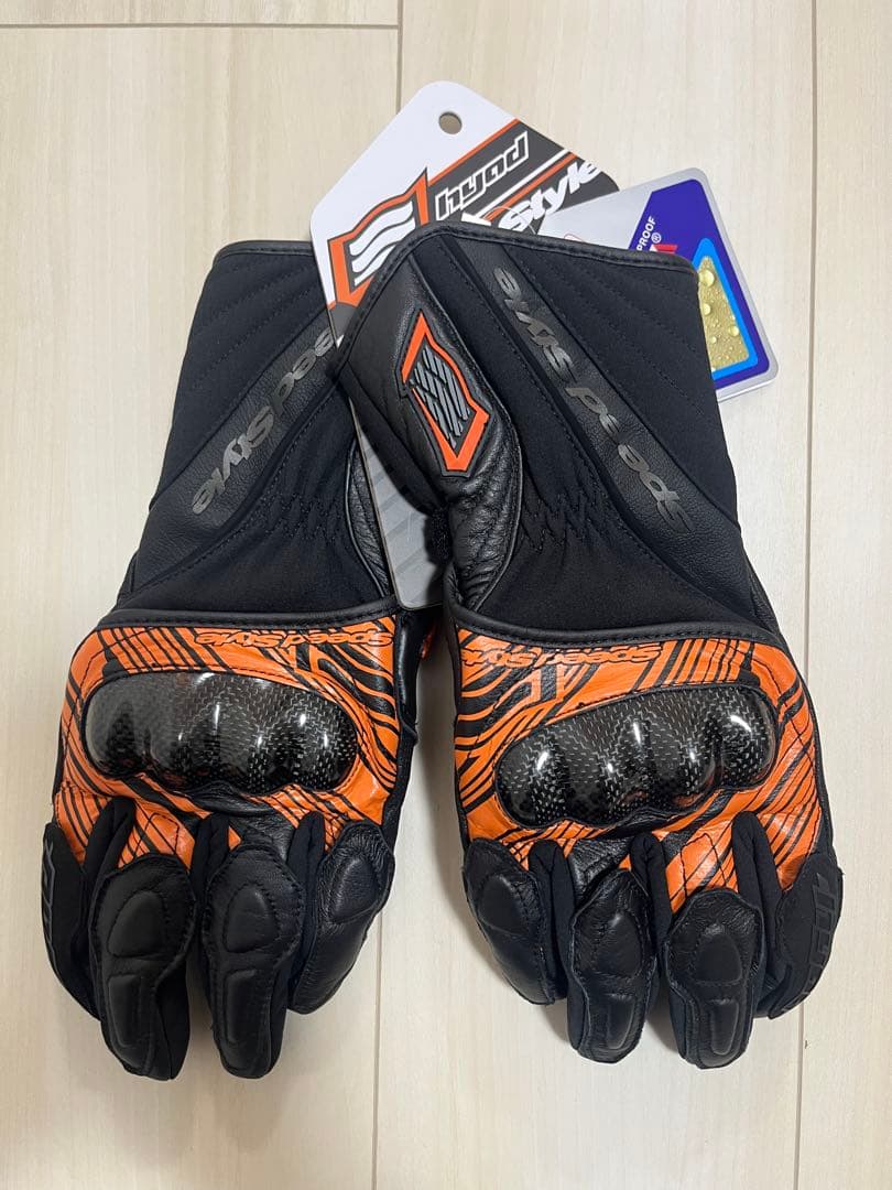 HYOD ヒョウドウ 冬用バイクグローブ Lサイズ ブラック/オレンジ