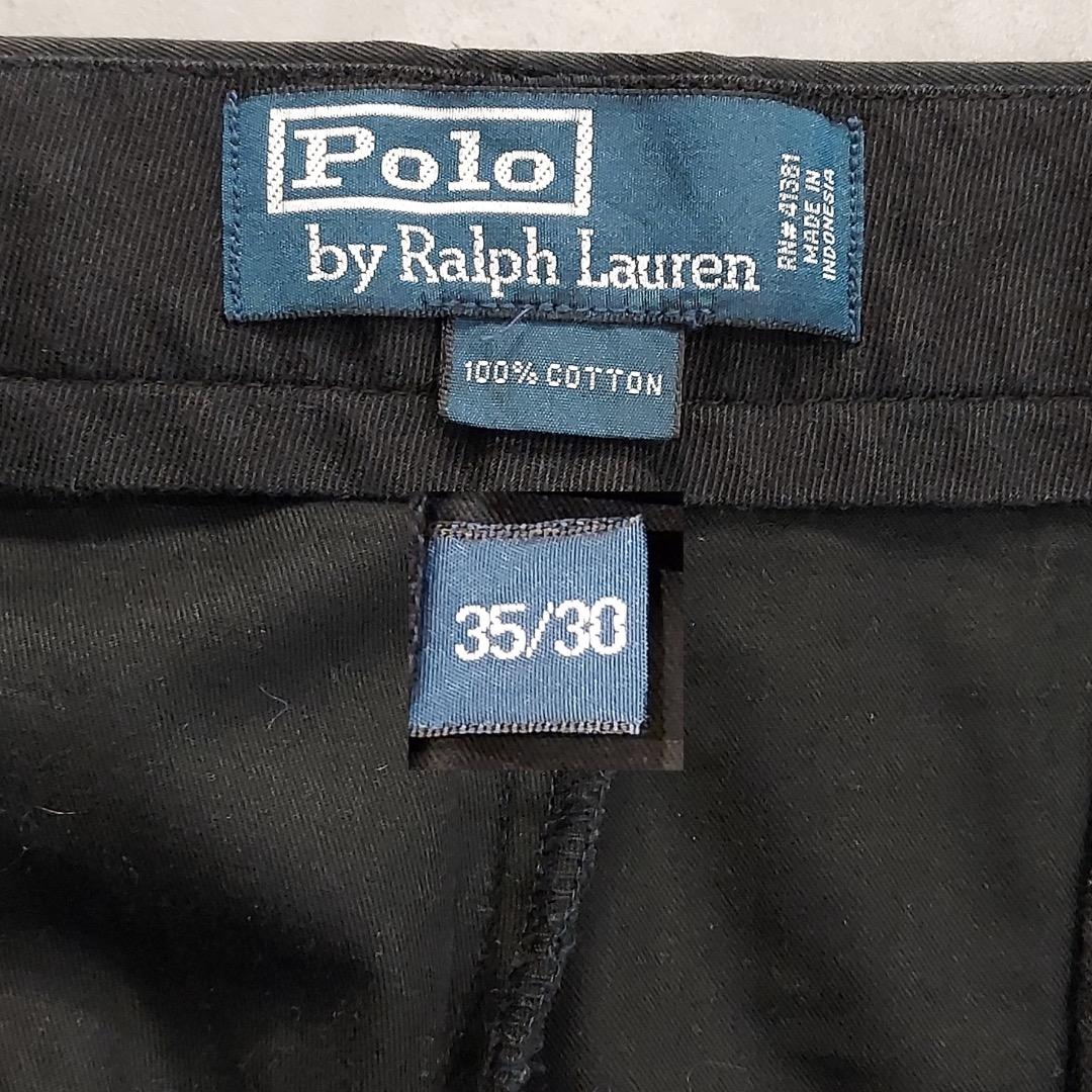 ポロバイ ラルフローレン W35 ポロチノ チノパン 古着 黒 17873